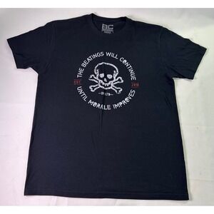 BC‎ Limited The Beatings Will Continue Until Morale Improves Skull Shirt L Black